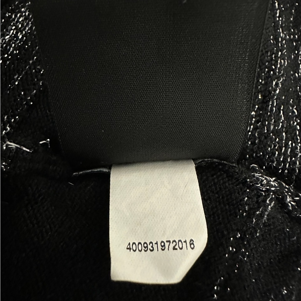 Rock & Republic Black Silver Metallic Stripe Bodycon Skirt Y2K Size Small Glam - Picture 2 of 10